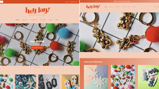 Side by side website comparison for Hey Lay!