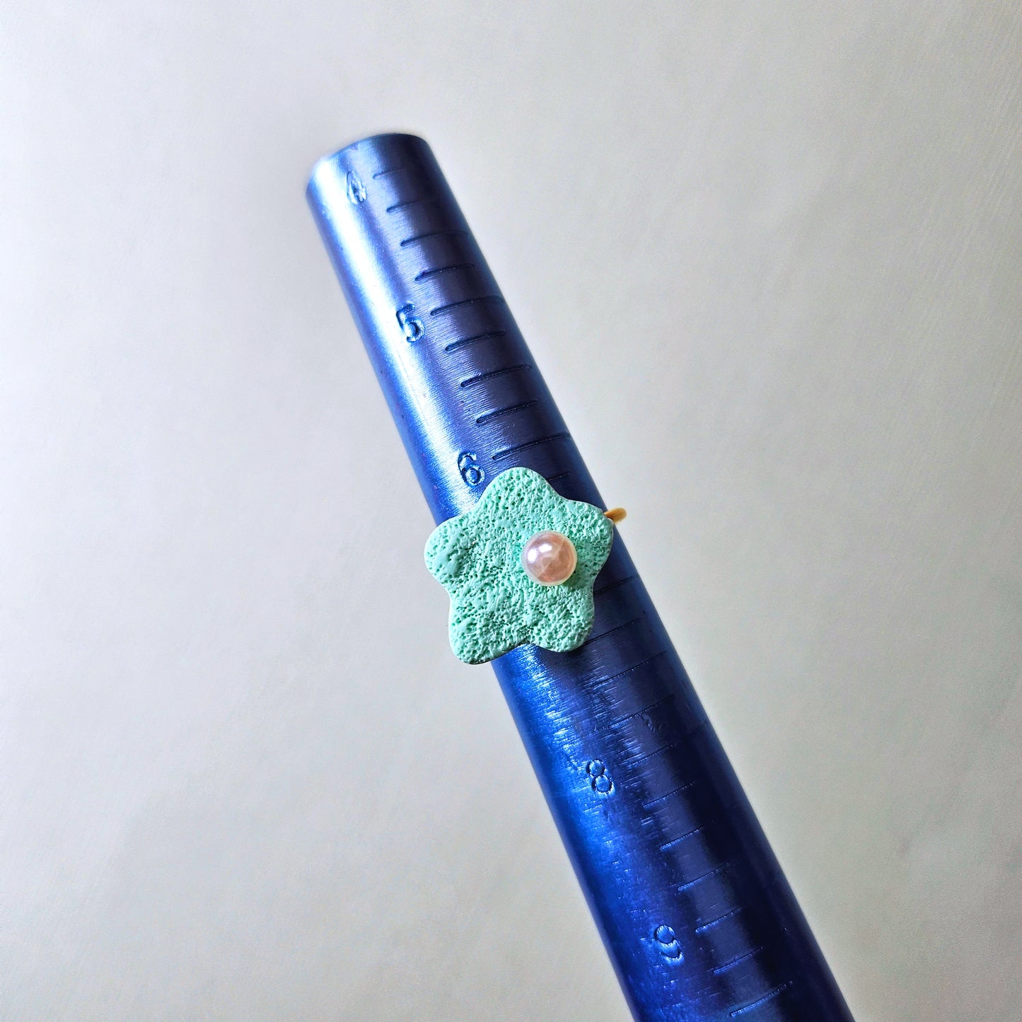 Kawaii Star Ring with Pearl Accent