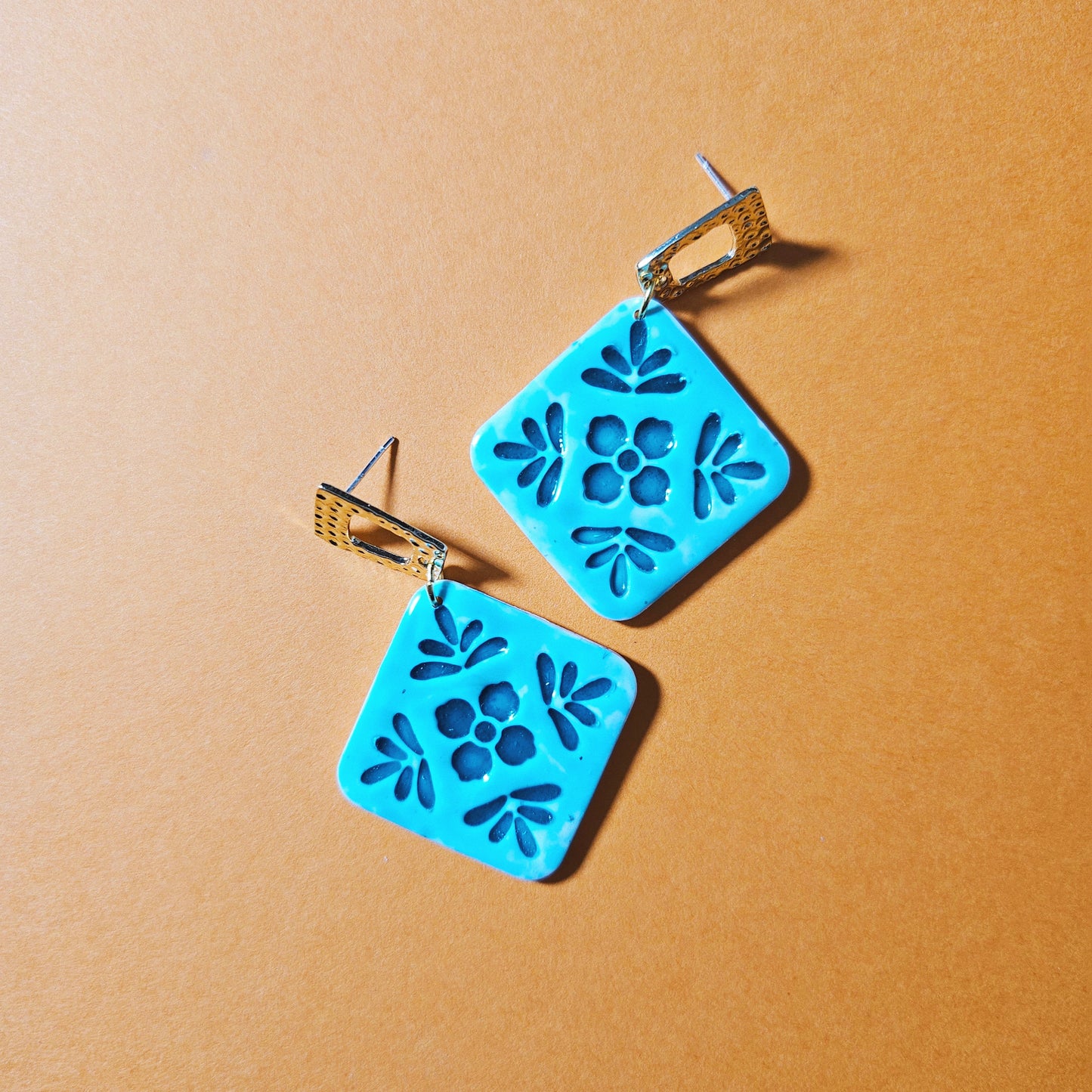 Glazed Tile Earrings
