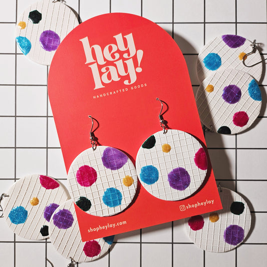 Multi-Dots Grid Texture Earrings