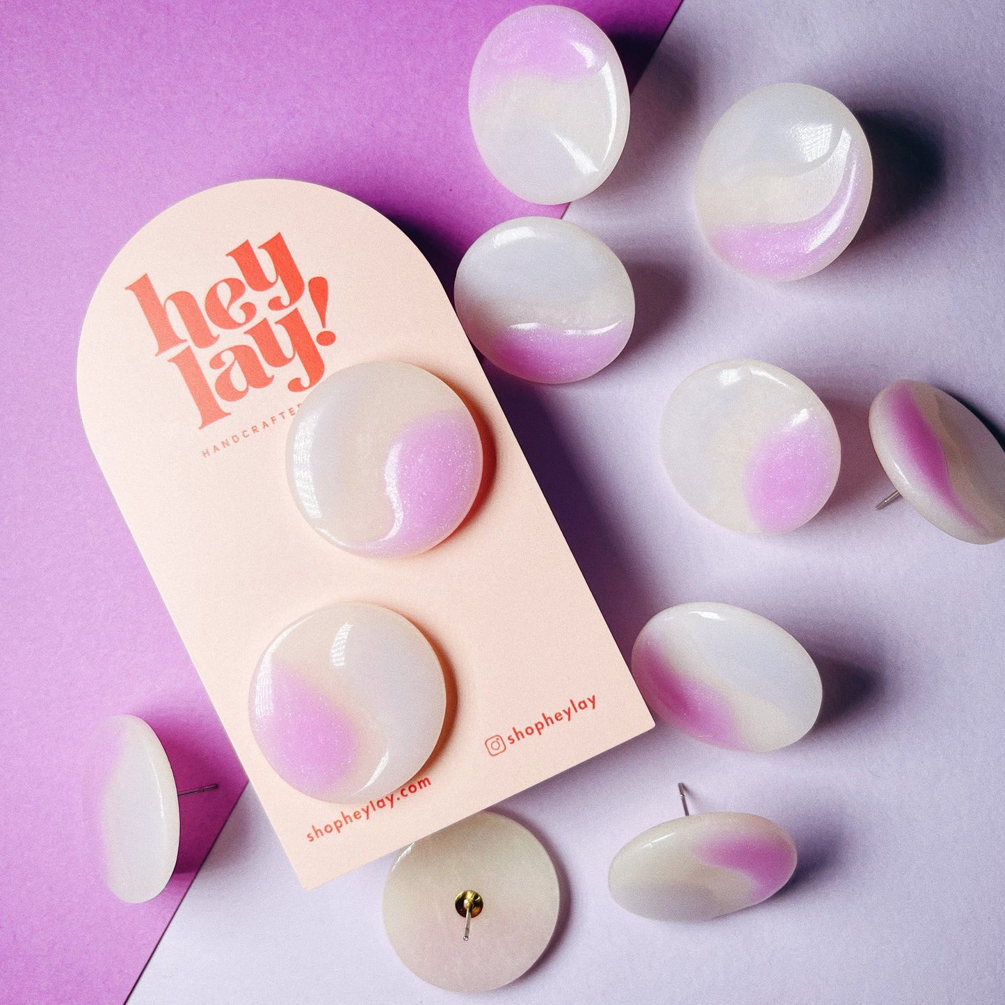 Lilac Waves Studs