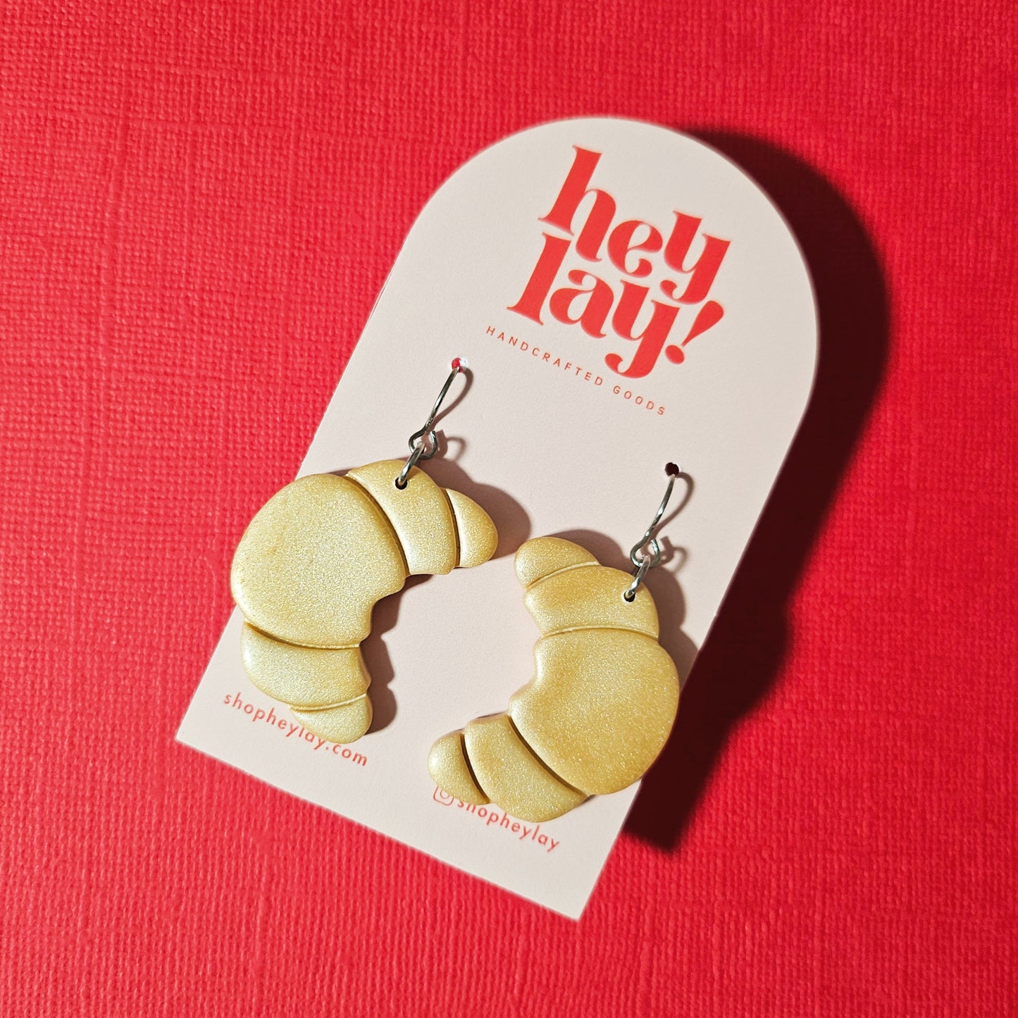Shiny Croissant Earrings