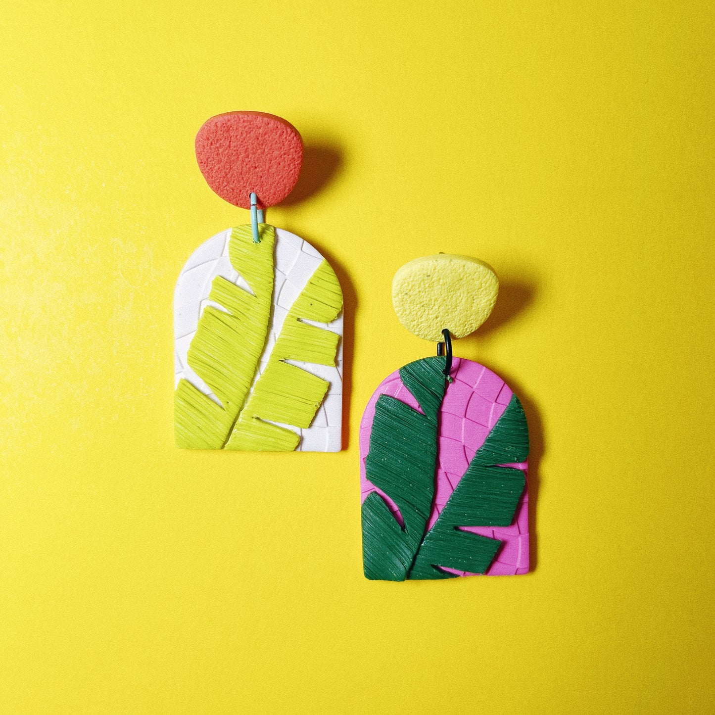 Banana Leaf Arch Earrings
