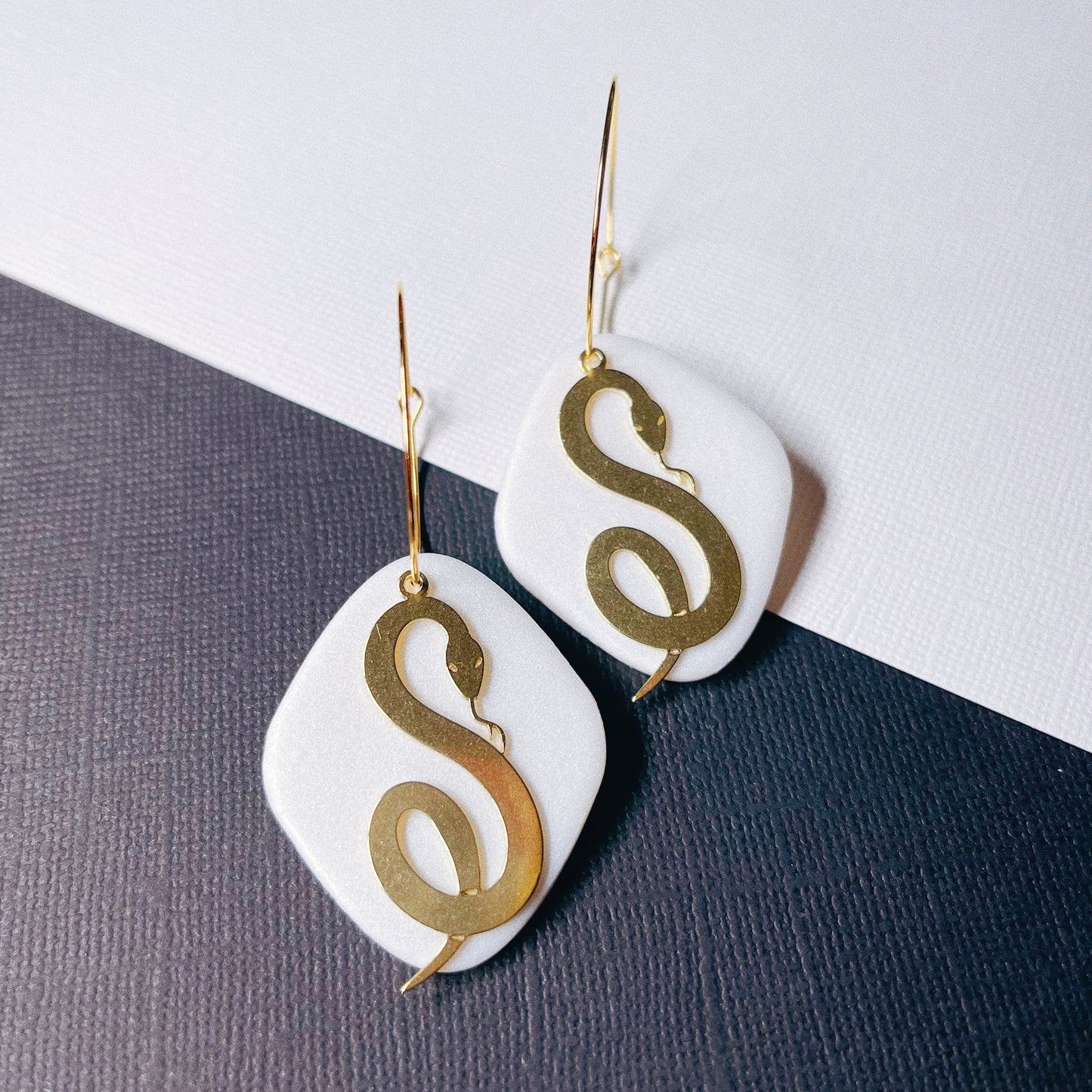 Snake Charm Hoop Earrings