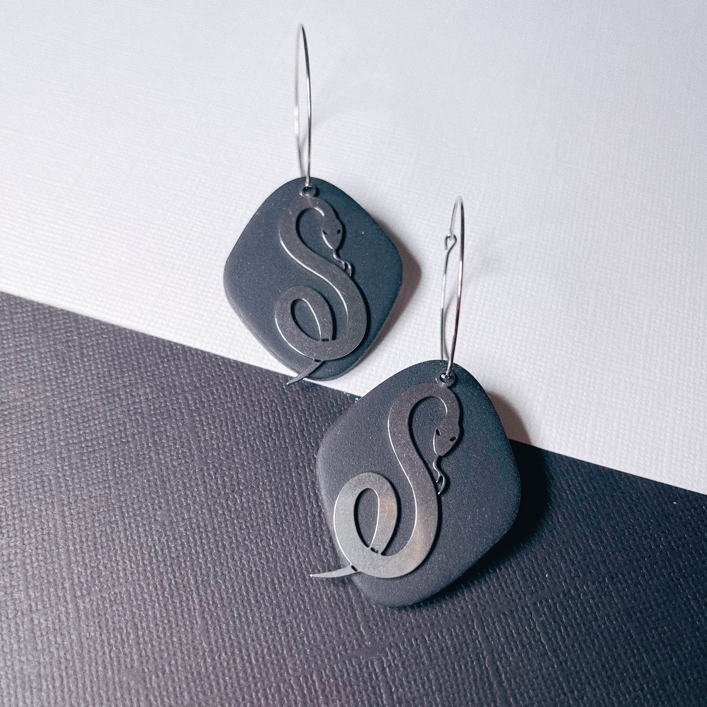 Snake Charm Hoop Earrings