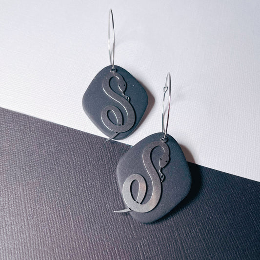 Snake Charm Hoop Earrings