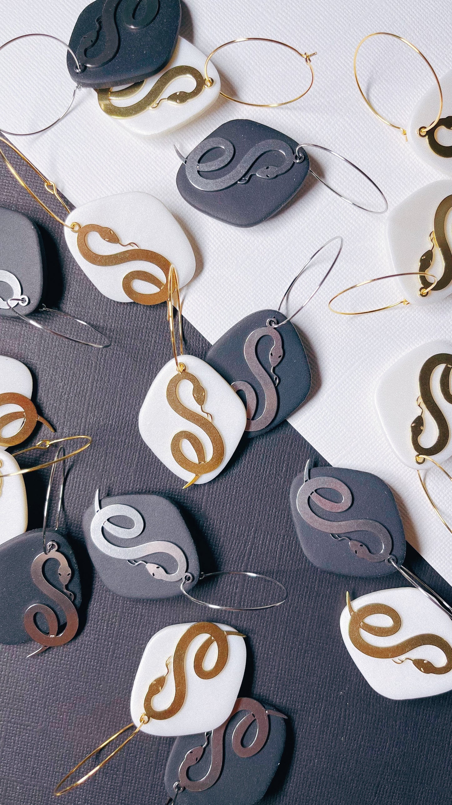 Snake Charm Hoop Earrings