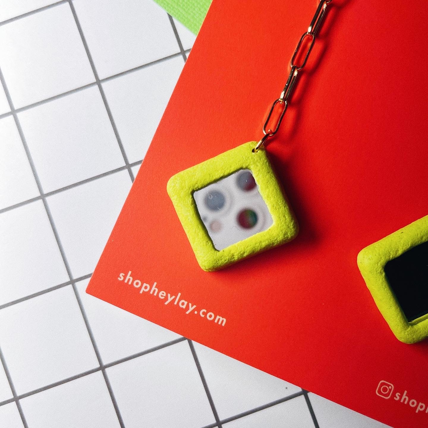Mirror Dangles (Lime)