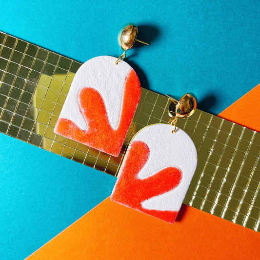 Glazed Blob Arches Earrings