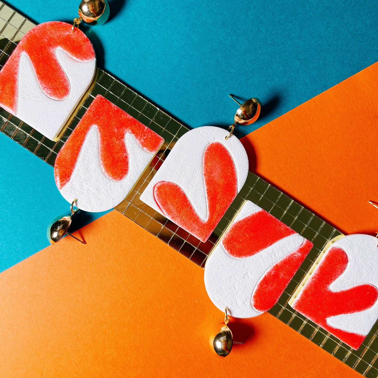 Glazed Blob Arches Earrings