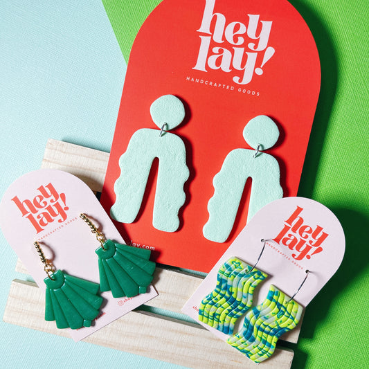 Glow-in-the-dark Wavy Hoop Earrings