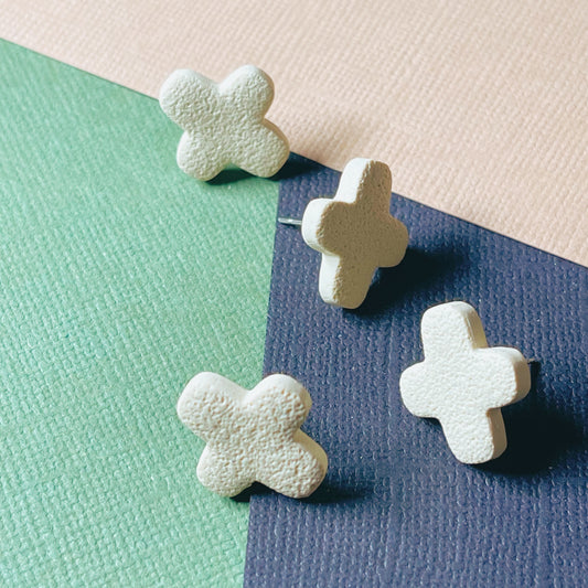 Cereal Abstract Cross Studs