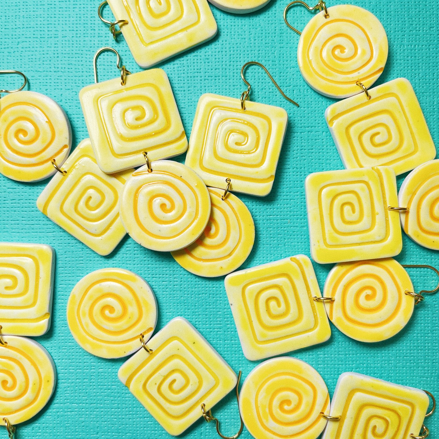 Yellow Tones Spiral Shapes